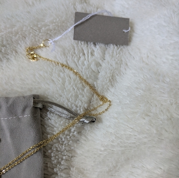 LILI CLASPE Gold Plated Moon and Star Lariat Layering Necklace NEW - Picture 3 of 8